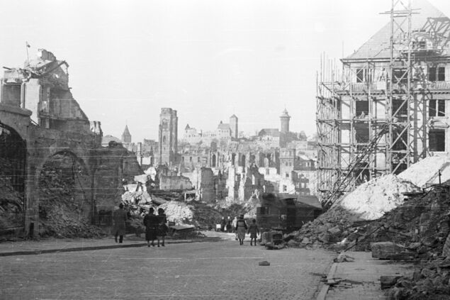Zerstörte Nürnberger Innenstadt, um 1945
