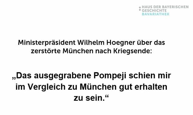 Zitat des damaligen bayerischen Ministerpräsidenten Wilhelm Hoegner