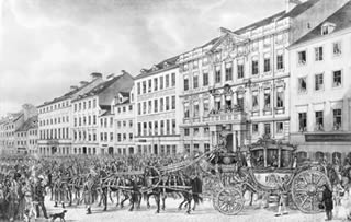 Auffahrt des Königs zur Eröffnung der Ständeversammlung