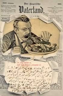 Karikatur auf Johann Baptist Sigl