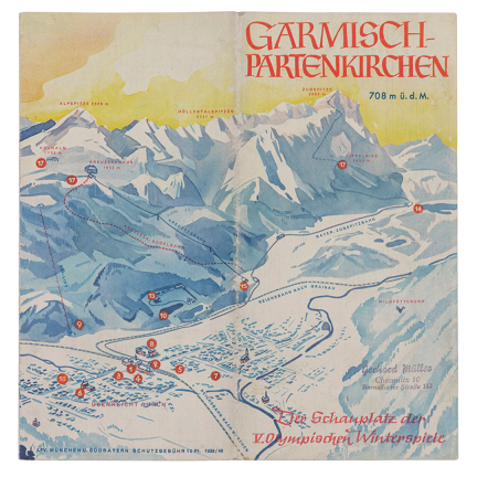 Vorschauheft der abgesagten V. Olympischen Winterspiele 1940 in Garmisch-Partenkirchen, 1939/40, Markt Garmisch-Partenkirchen
